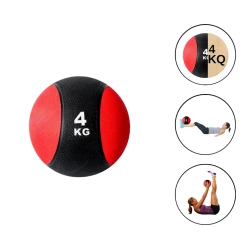 Медбол Gymnic 3955/4, жесткий, красный, 4 кг