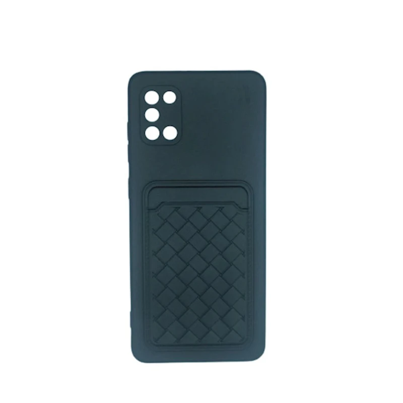 Çexol Silikon Card Case Samsung Galaxy A51 üçün, Black