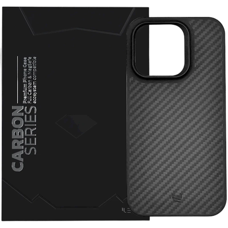 Çexol iLera Carbon Series Full Protection Apple iPhone 15 üçün Black