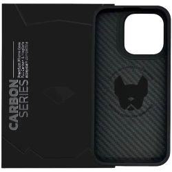 Çexol iLera Carbon Series Full Protection Apple iPhone 15 üçün Black