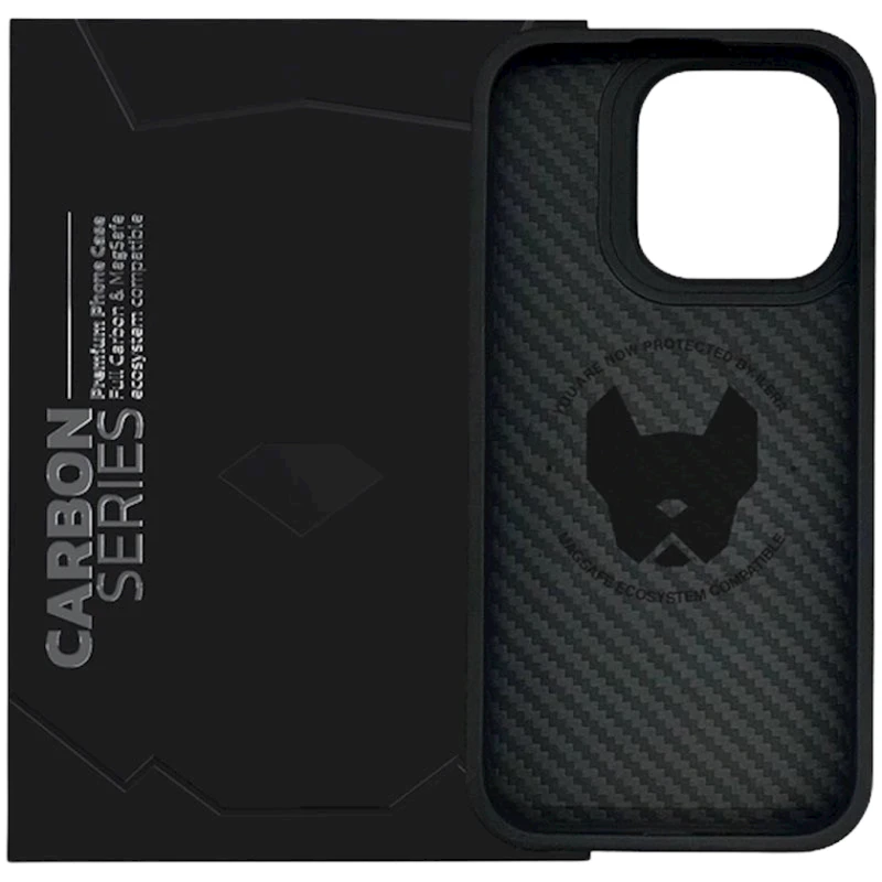 Çexol iLera Carbon Series Full Protection Apple iPhone 15 üçün Black