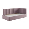 Односпальная кровать Art_tek_yataq(100) 86, ламинат/ткань, розовая, 85x100x200 см