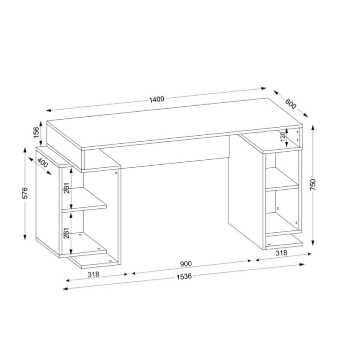 Компьютерный стол Ev Plus 12116083, ЛДСП, 140x60x75 см Компьютерный стол Ev Plus 12116083, ЛДСП, 140x60x75 см