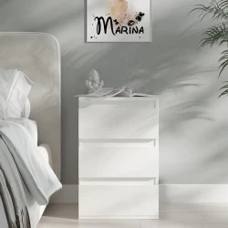 Тумба Marina 3563_M25Tumba3l1stvorka+White, ЛДСП, 85x50x50 см, белая Тумба Marina 3563_M25Tumba3l1stvorka+White, ЛДСП, 85x50x50 см, белая