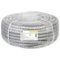 Гибкая труба гофрированная Elasta, 20 мм, ПВХ, серый