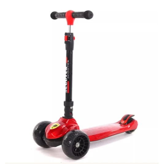 Детский самокат XW-106, складной, черный/красный Детский самокат XW-106, складной, черный/красный