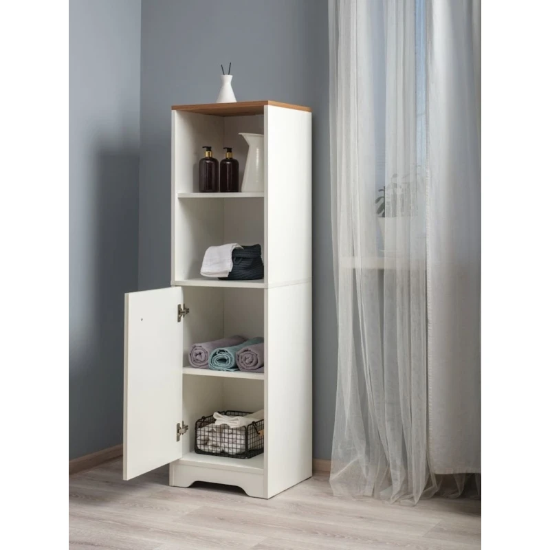 Стеллаж 3563_StellajPenalWhite, 137x40x35.4 см, ЛДСП, белый Стеллаж 3563_StellajPenalWhite, 137x40x35.4 см, ЛДСП, белый