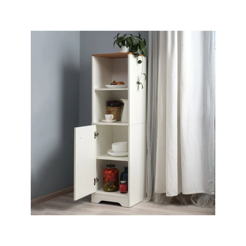 Стеллаж 3563_StellajPenalWhite, 137x40x35.4 см, ЛДСП, белый Стеллаж 3563_StellajPenalWhite, 137x40x35.4 см, ЛДСП, белый