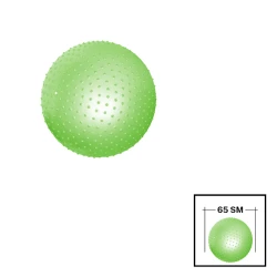 Fitnes topu Gymnic 202022000065 tikanlı, PVC, 65 sm, yaşıl