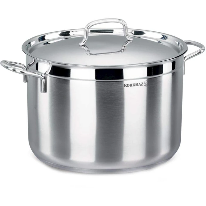 Qazan Korkmaz Alfa Extra A1032, 30x20 sm, 14 L, Gümüşü