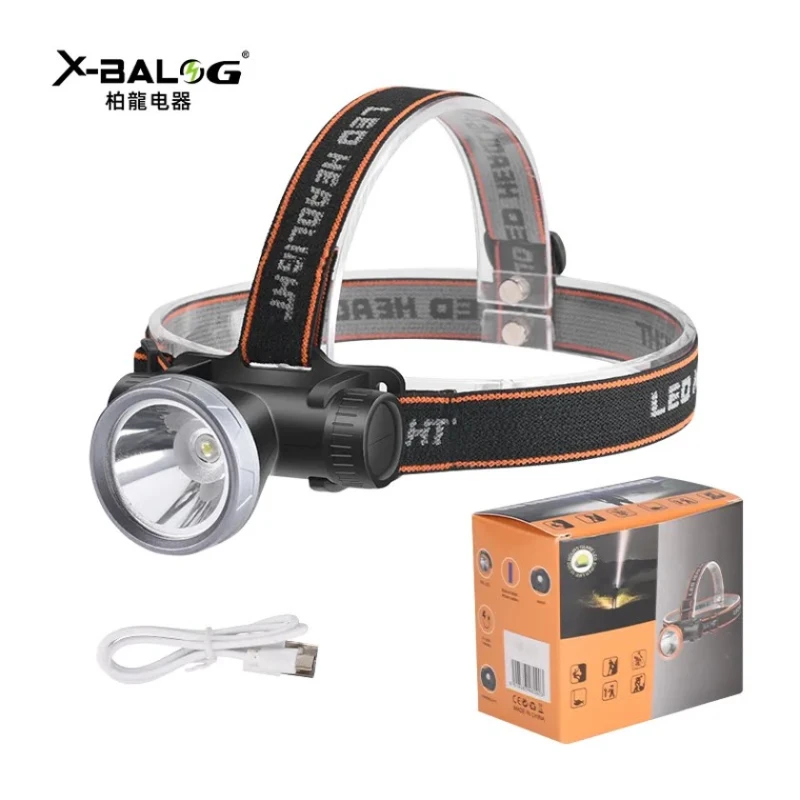 Перезаряжаемый светодиодный налобный шахтерский фонарь BL-H175, белый