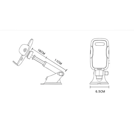 Автомобильный держатель для телефона Yesido C139 for 4”-6.7” Phones Black Автомобильный держатель для телефона Yesido C139 for 4”-6.7” Phones Black