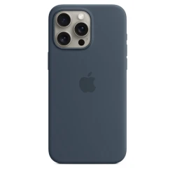 MagSafe ilə Silikon Case iPhone 15 Pro max Storm Blue