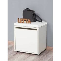 Тумба для обуви Letta, 43х30х38 см, ЛДСП, белая Тумба для обуви Letta, 43х30х38 см, ЛДСП, белая