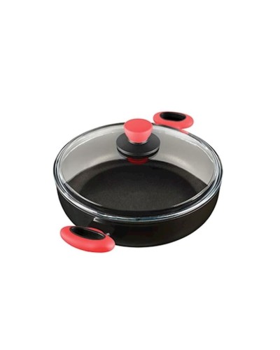Manqal tavası Leggno, alüminium, qara/qırmızı, 4.4 l, 28 sm