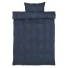 Комплект постельного белья JYSK Barbo, пододеяльник 140x200 см, наволочка 50x70/75 см, полутораспальный, сатин, синий