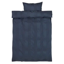 Комплект постельного белья JYSK Barbo, пододеяльник 140x200 см, наволочка 50x70/75 см, полутораспальный, сатин, синий