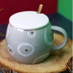 Чашка AFB-7896, 400 мл, керамика, серая Чашка AFB-7896, 400 мл, керамика, серая