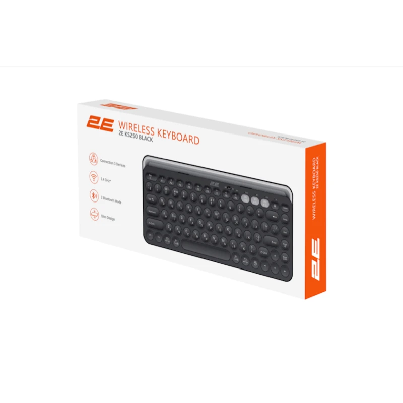 Клавиатура 2E KS250 WL BT Black (2E-KS250WBK)