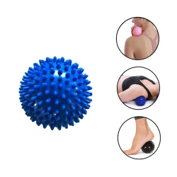 Массажный мяч с шипами Gymnic 1890, голубой, 9 см
