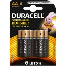 Qələvi batareya Duracell AA LR6MN1500, 6 ədəd
