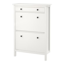 Ayaqqabı üçün tumba IKEA Hemnes, 89x30x127 sm, 2 rəf, ağ