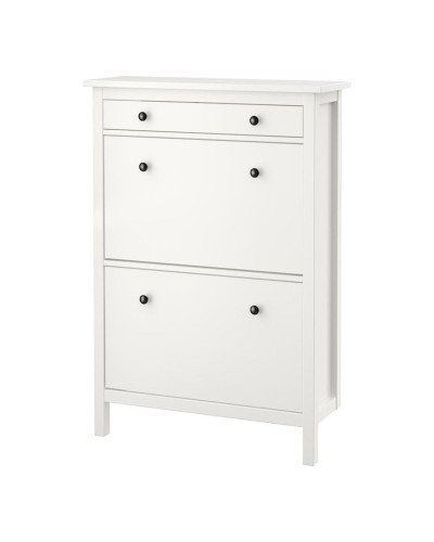Ayaqqabı üçün tumba IKEA Hemnes, 89x30x127 sm, 2 rəf, ağ