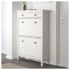 Тумба для обуви IKEA Hemnes, 89x30x127 см, 2 яруса, белая Тумба для обуви IKEA Hemnes, 89x30x127 см, 2 яруса, белая