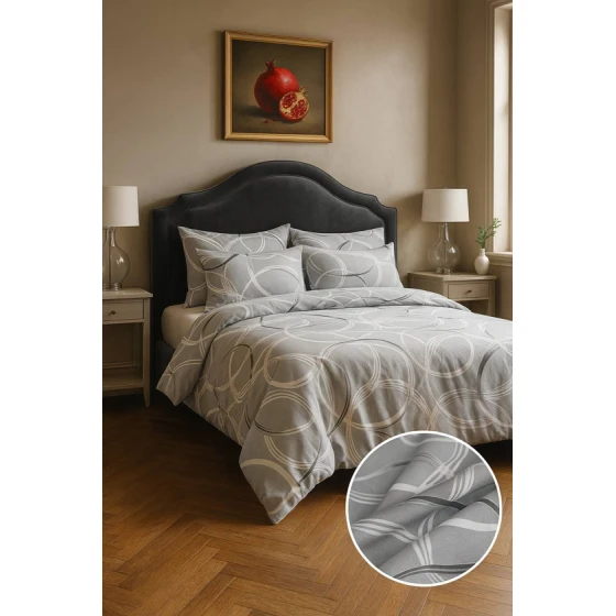 Yataq dəsti Narlı 1491, mələfə 240x260 sm, yorğan üzü 200x220 sm, yastıq üzü 50x70 sm 2 əd, polikotton, ikinəfərlik, rəngbərəng