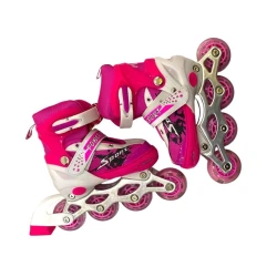 Роликовые коньки для детей ST00208, розовые, размер S (31-34) Роликовые коньки для детей ST00208, розовые, размер S (31-34)