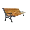 Деревянная скамейка Azpark APP-03, коричневая, сосна/чугун, 186x70x70 см