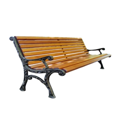 Деревянная скамейка Azpark APP-03, коричневая, сосна/чугун, 186x70x70 см Деревянная скамейка Azpark APP-03, коричневая, сосна/чугун, 186x70x70 см