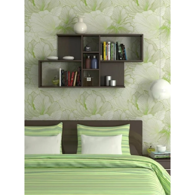 Настенная полка Art Mebel 150, ламинат, 60х120х20 см, коричневая