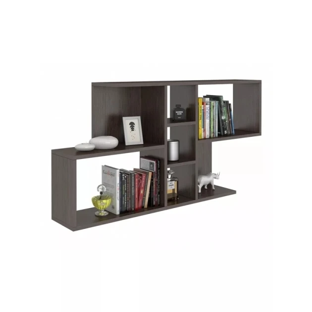 Настенная полка Art Mebel 150, ламинат, 60х120х20 см, коричневая