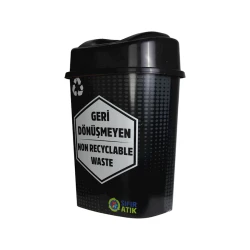 Zibil vedrəsi 6774, 40х35х60 sm, 60 l, qara