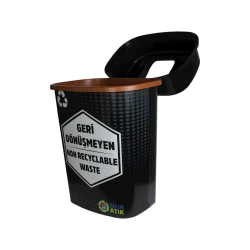 Zibil vedrəsi 6774, 40х35х60 sm, 60 l, qara