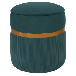 Пуфик 27, ткань, бирюзовый, 40x35x35 см