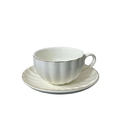 Набор чашек с блюдцами ZGH_00373, 12 шт, белый Набор чашек с блюдцами ZGH_00373, 12 шт, белый