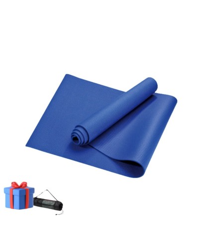 Yoqa üçün xalça Kahn_0067, PVC, göy, 173x61x0.4 sm, 250 q