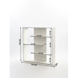 Стеллаж Letta, белый, ЛДСП, 106x100x22 см