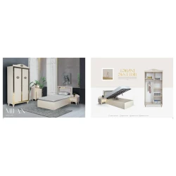 Gənc otağı üçün mebel dəsti Milan, krem Gənc otağı üçün mebel dəsti Milan, krem