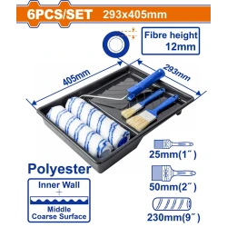 Набор из валиков, малярной ванночки и кистей Wadfow WCB3H62