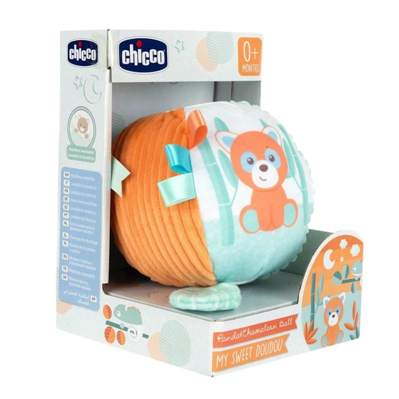 Мягкая игрушка Chicco My Sweet Doudou Panda & Chamaleon Ball, 0-6 месяцев, разноцветный