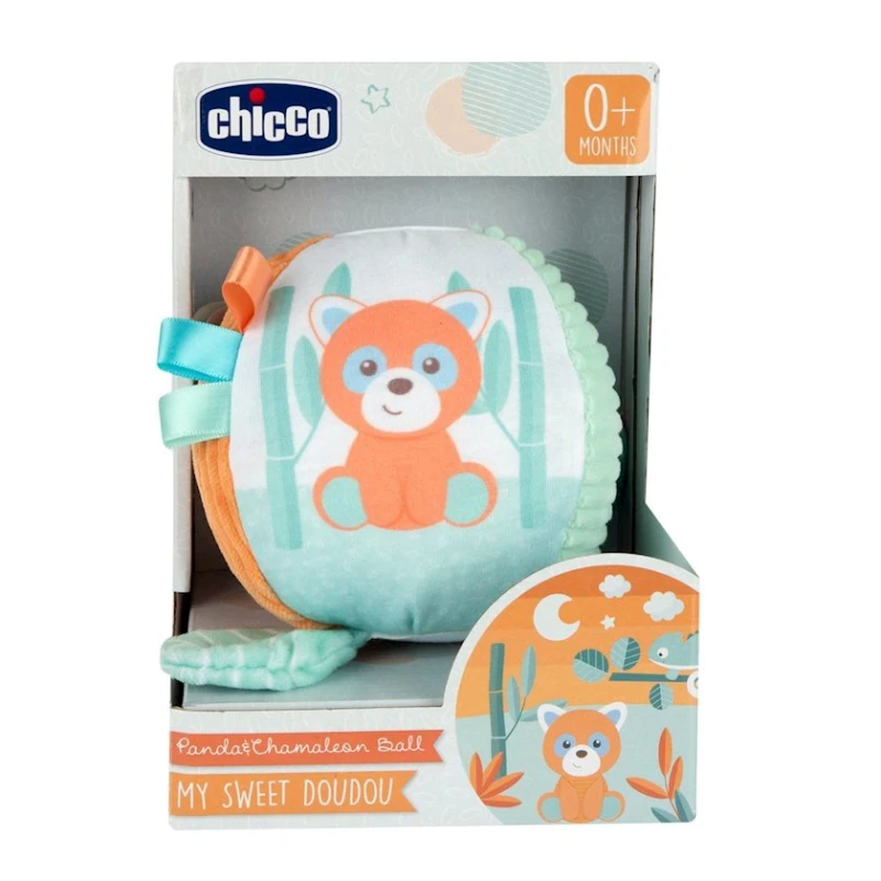 Мягкая игрушка Chicco My Sweet Doudou Panda & Chamaleon Ball, 0-6 месяцев, разноцветный