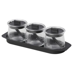 Набор емкостей для специй IKEA Celebrera, стекло, прозрачный, 3 шт