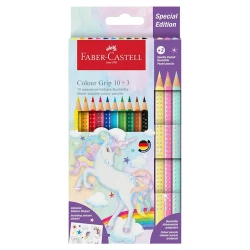 Набор акварельных карандашей Faber-Castell Color Grip Pastel Unicorn 201542, 10+3 шт