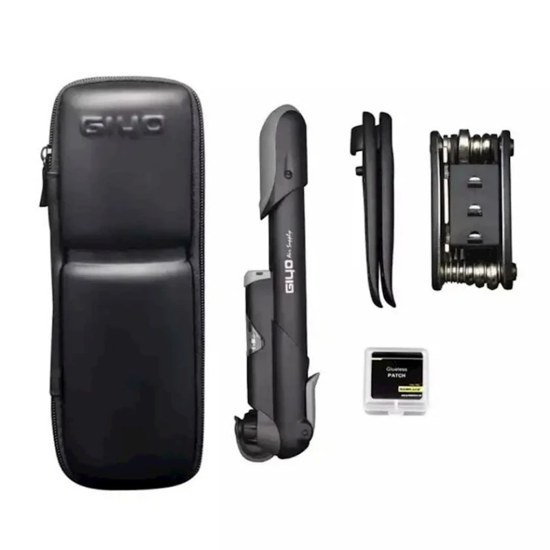 Велосипедный набор инструментов (ремкомплект + насос) Giyo VP-16, 13 шт