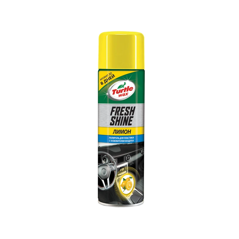 Полироль для пластика с запахом лимона Turtle Wax Fresh Shine 500 мл Полироль для пластика с запахом лимона Turtle Wax Fresh Shine 500 мл