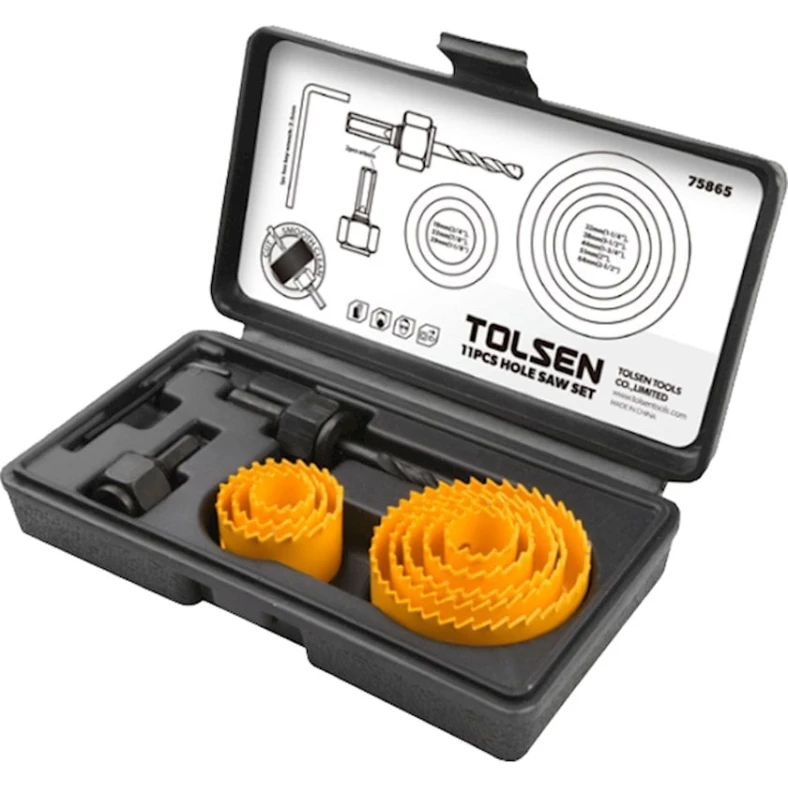 Набор коронок Tolsen 75865, 11 шт.