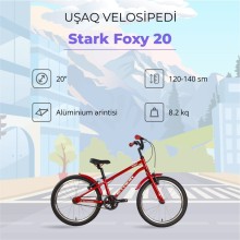 Velosiped Stark Foxy 20, qırmızı, 20